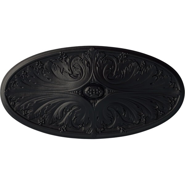 Ekena Millwork Madrid Ceiling Medallion, Hand-Painted Steel Gray, 24 3/4"W x 12 1/2"H x 1 3/4"P CM24X12MASGS - main